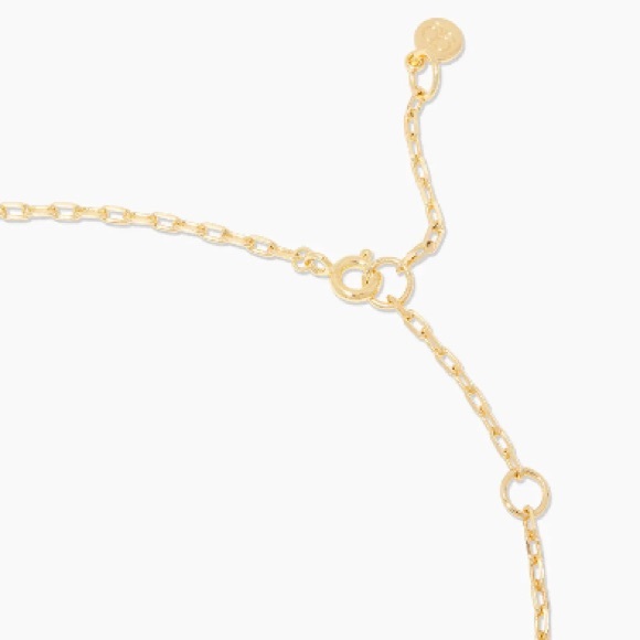 Gorjana 18k Gold Plated Brass Mother of Pearl Sunset Etched Necklace - Picture 8 of 8